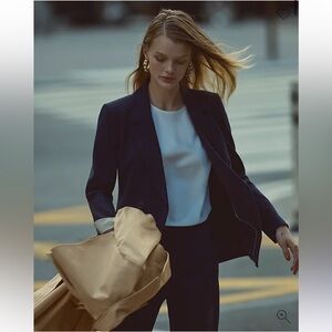 NWT JCrew Devon blazer in bi stretch size 00 - XXS navy blue